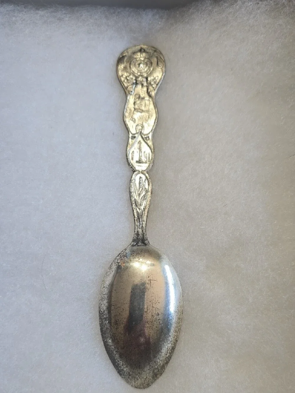 Vintage Silver State Capitol Souvenir Spoon - Silver Texas